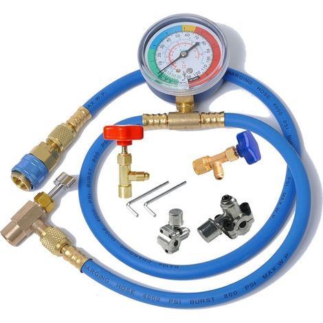 R134a-klimaanlage-kältemittel-ladeschlauch Mit Manometer-auflademessung Für Das Auto