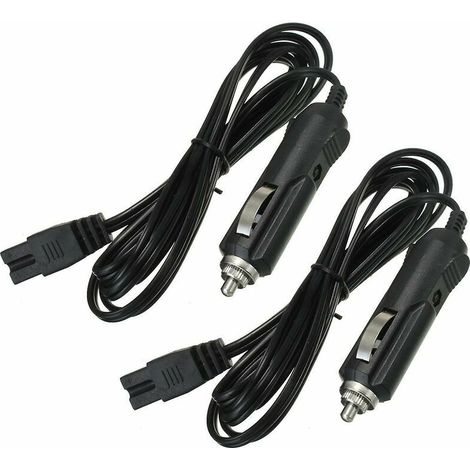 Readcly – 2 M Langes 12-v-zigarettenanzünderkabel Für Autokühlschrank – 2 Steckdosen Im Lieferumfang Enthalten – Schwarzes Abs-material – Ideal Für Reisen Und Picknicks