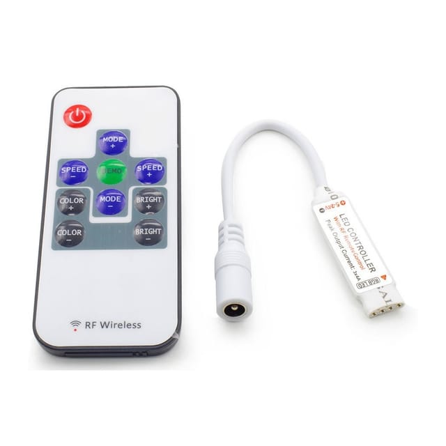 Trade Shop - Rgb Led Controller Rf Wireless Control Unit Fernbedienung Farben 5-24v 3x4a 12a -