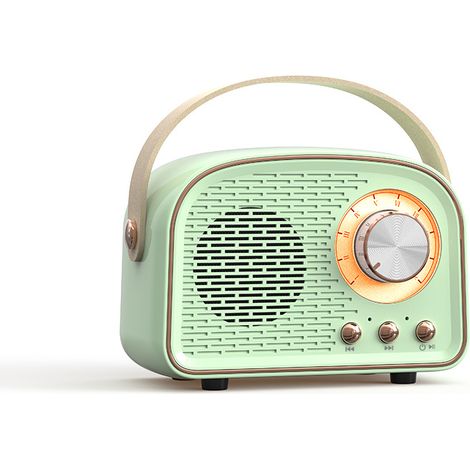 Retro-bluetooth-lautsprecher – Vintage Kabellose Tragbare Lautsprecher, Unterstützt Tws, Usb, Tf Und Aux, Für Zuhause, Reisen Und Outdoor, Cyan