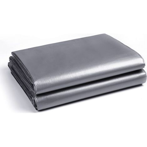 Robuste, 160 G/m² Wasserdichte Abdeckung Mit Aluminiumösen Auf Beiden Seiten Für Gärten, Schwimmbäder, Autos, Holz – (armeegrün, Silber – 4 X 6 M).