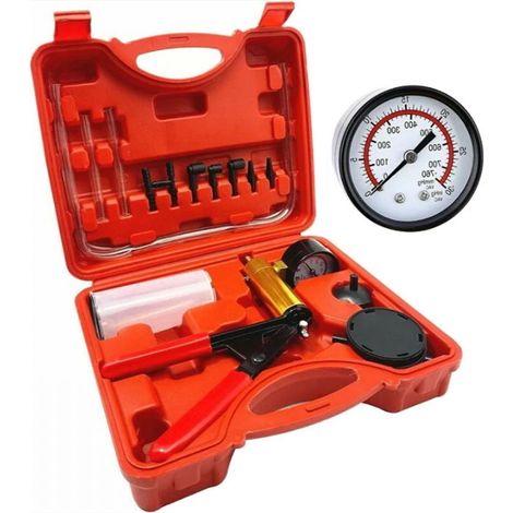 Roleader – Bremsen-entlüftungsset Und Vakuumpumpentester – 6 Adapter Für Fahrzeuge – Integriertes Manometer – Robuster Stahlgriff