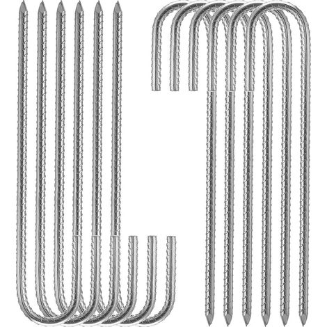 Roleader – Xl-bodenbefestigungspfähle – Satz Mit 10 Verzinkten Heringen 30 Cm – Elektroverzinkter Stahl Für Harten Und Felsigen Boden – Zeltbefestigung