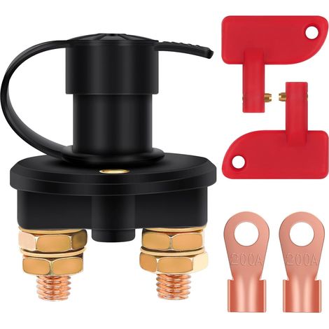 S-giant 12v/24v Hauptschalter, Batteriehauptschalter, Schnellstoppschalter, Batterieschalter Aus Reinem Kupfer, Boot Mit Natobone-schlüssel Für Autos, Wohnmobile