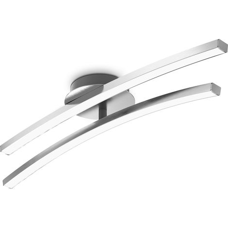 S-riesige Led 12w, 2 Led-platten, Davon 1 Verstellbar, 960lm, 3000k Warmweiß, Deckenleuchte Aus Metall Für Wohnzimmer, Esszimmer, Küche (aluminium)