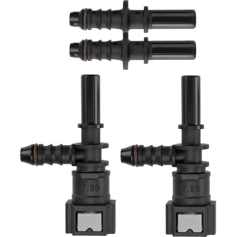 Sg Store 2 Stück Schnellverschluss-t-stück Für Id6 7,89 Winkel-kraftstoffschlauch Mit Geradem Außenstecker, Geeignet Für Kfz-kraftstoffschläuche