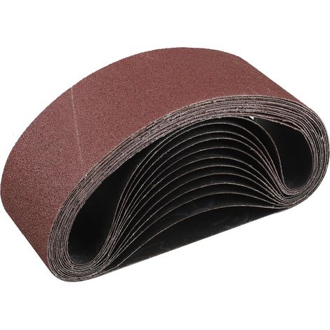 Stebruam Schleifband 75 X 533 Mm, 12-teiliges Schleifband-set Mit Körnung 80