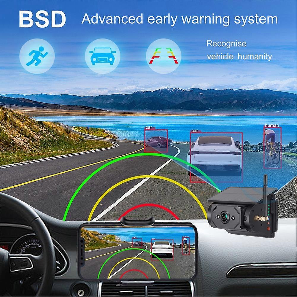 Attelage Pour Caravane/remorque/remorque À Chevaux Avec Caméra De Recul Solaire Sans Fil Et Application Wi-fi Pour Téléphones Mobiles Android Et Ios