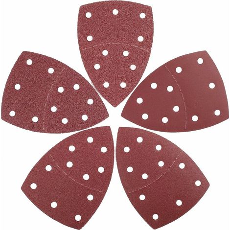 Schleifdreieck Schleifblatt-set 25-teilig, 105 X 152 Mm, Je 11 Löcher, Körnung 5 X 40/60/80/120/240 Für Multischleifer