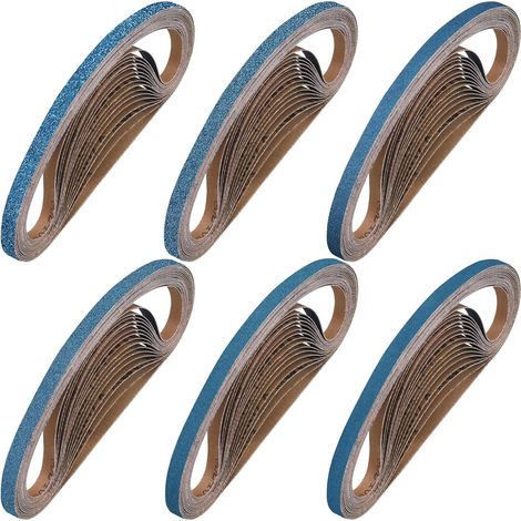 Schleifbänder 9 X 533 Mm, 40 Stück Schleifbänder Körnung 40/60/80/120/240/400 Für Bandschleifer Für Metall, Holz