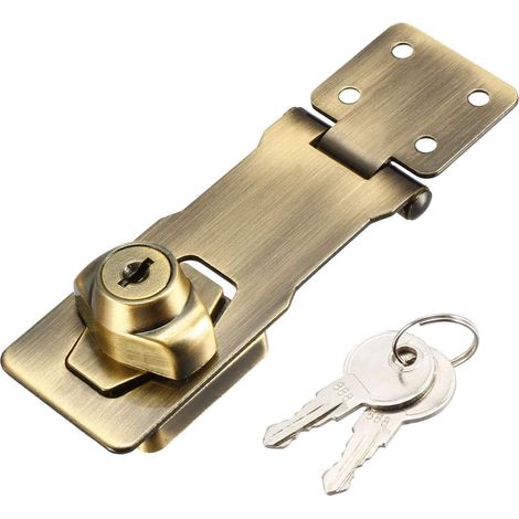 Schlüsselschließe 140 Mm, Drehknopf, Abschließbar Für Schranktür, Gleichschließend, Bronzeton