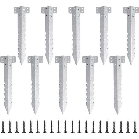 Set Mit 10 Eisenbahnklammern Aus Metall Mit Schrauben, Für Blumenbeete, Stützmauern, Einfahrten Und Landschaftsbauprojekte Aus Holz