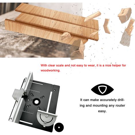 Set Mit 2 Einlegeplatten Für Frästisch – Holzfräsen/schneiden/gravieren Aus Aluminiumlegierung – Tischlerwerkbank
