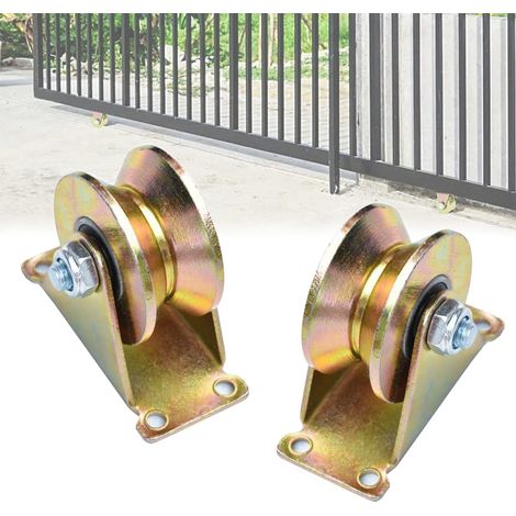 Set Mit 2 Hochleistungsrollen Mit V-nut, Ideal Für Schiebetüren, Drehschienen, Industriemaschinen Und Rolltore, Durchmesser 50 Mm.