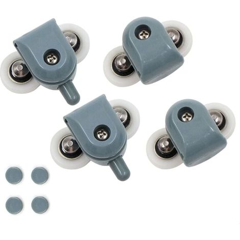 Set Mit 4 Doppelrollen Für Duschtüren, 25 Mm, Für Duschtüren, Lange Lebensdauer, Glastürenstärke Ca. 3-6mm-liaiki