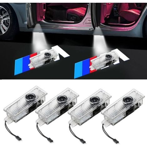 Set Mit 4 Led-autotür-lichtprojektoren – Anpassbare Logo-projektion – Kompatibel Mit Bmw-modellen Der Serien 1 Bis 7 Und X1 Bis X7