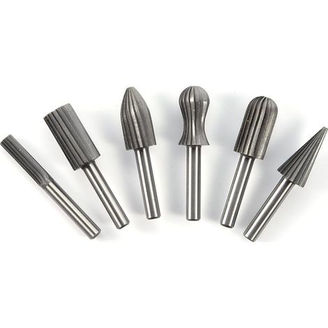 Set Mit 6 Schleifstiften – 6 Mm Runder Schaft – Holzschnitzwerkzeuge