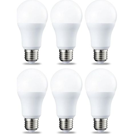 Set Mit 6 Led-lampen Mit E27-schraubsockel, 12 W (entspricht 120 W), Kaltweiß, Nicht Dimmbar, Intensität – Liaiki