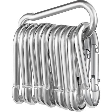 Set Mit 8 Karabinern, Φ660 Mm, Karabiner Maximale Belastung 180 Kg, Kein Rost, Verzinkte Kletterhaken, Karabiner Für Schlüsselanhänger, Hängematten, Camping, Angeln, Markisen Usw.