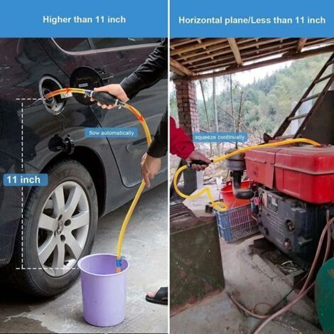 Siphonpumpe Für Benzin, Diesel, Kraftstoff, Benzin, Diesel, Wasser, Aquarium, Manuelle Transferpumpe Mit 1 Langlebigem Pvc-siphonschlauch (2 M)