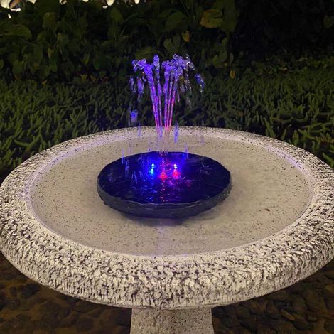 Senders 2,5w Solar-springbrunnenpumpe - Solar-teichpumpe Mit Led-beleuchtung - Für Gartenteiche Oder Springbrunnen