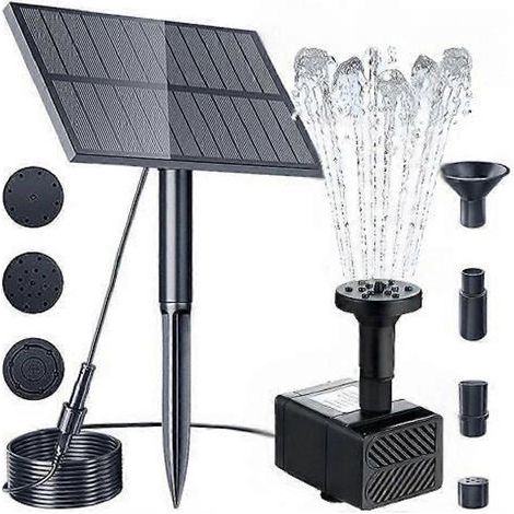 Solarpumpe 1,5 W 5 V, Förderleistung 160 L/h, Ideal Für Brunnen, Teich, Vogeltränke Und Gartendekoration.
