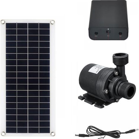 Solarpumpe 50w 800l/h – Bürstenloser Motor, Höhe 5m – Für Gartenteich, Springbrunnen