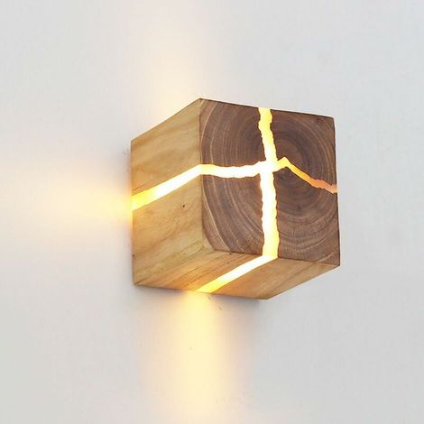 Sunny – 8 Cm Große Wandleuchte Aus Massivholz – Nordischer Stil – 5 W Led – Kompatibel Mit Verschiedenen Glühbirnen – Moderne Innendekoration
