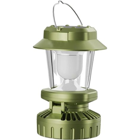 Taschenlampe – Solar-camping-laterne – Usb-aufladbare Zeltlaterne Mit Ventilator, Wasserdichte Faltbare Led, Für Garten, Zelt, Wandern Und Outdoor-aktivitäten