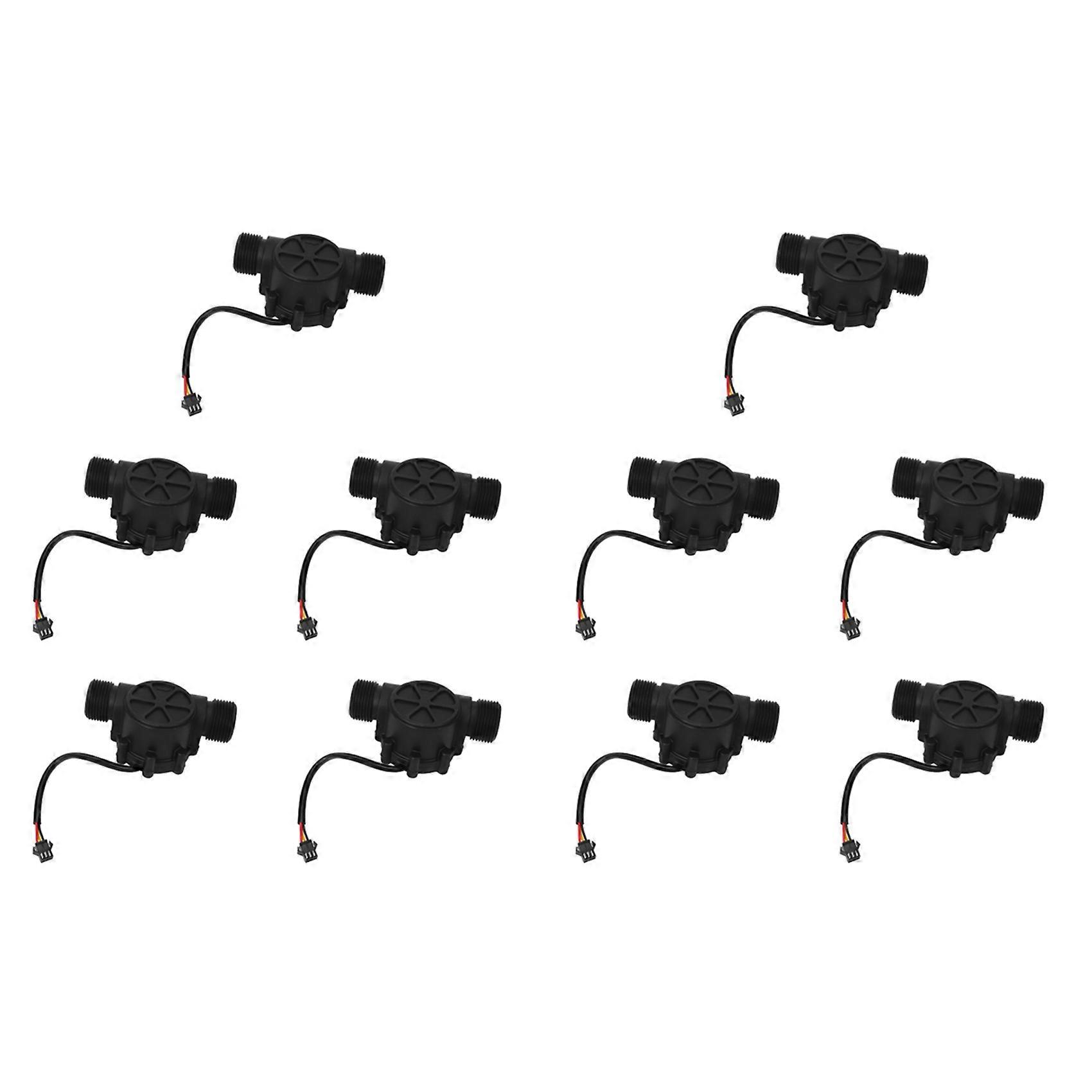 10 Stück Wasserdurchflusssensoren Dn25 Dc 3,5–24 V, 1 Zoll, 2–100 L/min, Hall-durchflussmesser, Wärmepumpen-wassererhitzer-durchflussmesser, Schalterzähler