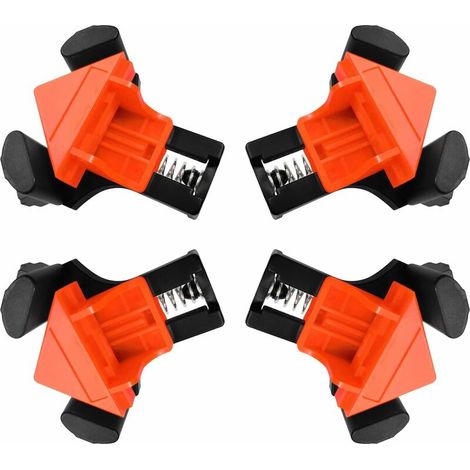 Tischler-eckpressen, 90°-winkelklemme, Winkelklemme, Rahmenclip, Rechtwinkliger Fixierer Für Holzbearbeitung, Für Holzbearbeitung, Diy-fotorahmen, Handwerkzeuge 4 Stück –