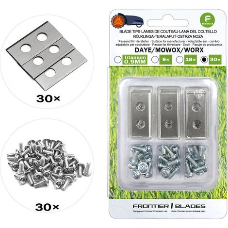 Tonchean – 30er-pack Ersatzklingen Für Roboter-rasenmäher – Premium-edelstahl – Kompatibel Mit Worx Landroid – Einfache Installation Mit Schrauben Im Lieferumfang Enthalten