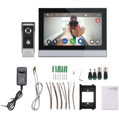 Tonysa – 7-zoll-hd-1080p-wlan-video-gegensprechanlage – Touchscreen – 2-mp-außenkamera Mit Nachtsicht – Fernentriegelung