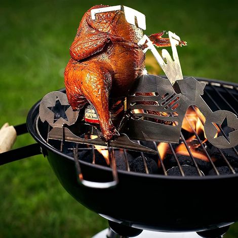 Tragbarer Hähnchenständer, Grill-hühnerständer, Bierdosen-hähnchenständer, Bbq-hähnchenständer, Tragbarer Edelstahl-grill-hähnchenständer, Für Grillofen Im Freien