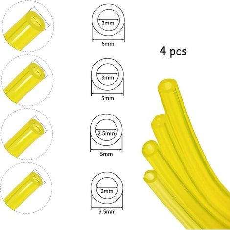 Tuserxln – 4-teiliges Kraftstoffschlauch-set – Hochtemperaturbeständiger Flexibler Pvc-schlauch – Für Trimmer Und Kettensäge – 1,5 Meter
