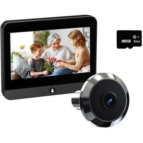 Tuya Wifi 4,3 Zoll 2mp Digitale Türklingel Mit Elektronischem Türspion, Pir-bewegungserkennungs-türkamera Und 32 Gb Speicherkarte