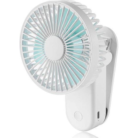 Usb-ansteckventilator, Leise, Mit Stabilem Clip Und Einstellbarer Geschwindigkeit, Ideal Für Kinderwagen, Büro Und Camping, Weiß.