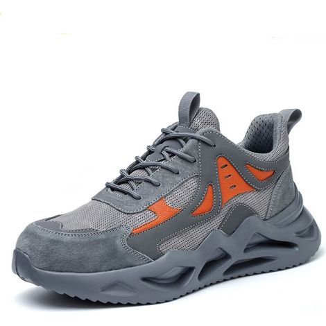 Ugreat – Leichte, Atmungsaktive Mesh-arbeitsschuhe – Quetschfeste Stahlkappe – Durchtrittsichere Kevlar-sohle – Größe 44 – Rapantes-44