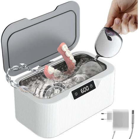 Ultraschallreinigungsgerät Brillenreinigungsgerät Ultraschallreiniger 500 Ml Ultraschallbad Reiniger Mit 4 Zeitfunktionen Und Uhr, Ultraschallgerät