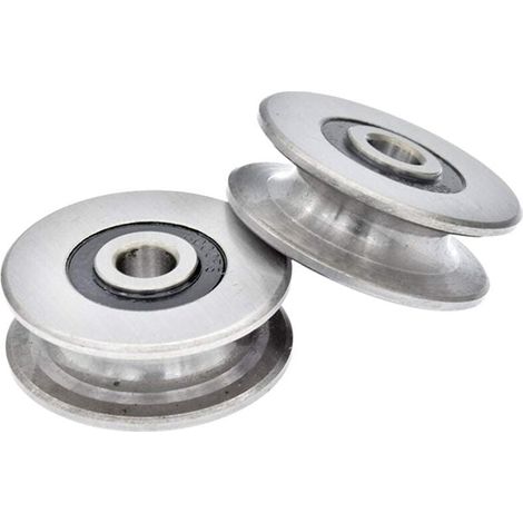 Union – 250 Kg Edelstahl-riemenscheibe – Kugellager – 8 Mm Tiefe U-nut – Für Industrielle Kabelsysteme