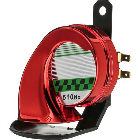 Universal Auto Motorrad Motorrad Lkw Boot 130 Db Elektrische Laute Schnecke Lufthorn Sirene Wasserdicht 12 V Rot – Rot – Rot