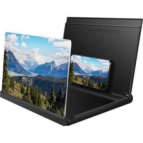 Universelle 3d-bildschirmlupe, Faltbarer 12-zoll-hd-smartphone-bildschirmverstärker Mit Saugnapf Für Mobiltelefon Zum Ansehen Von Videofilmen, Kompatibel Für Huawei/iphone/samsu