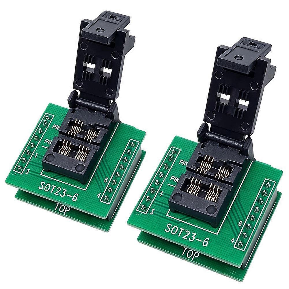 Adaptateur De Programmation C (lot De 2) Pour Boîtier Sot23-6l, Adaptateur De Test De Puce Sot23 Vers Dip6, Support De Programmation, Installation Facile
