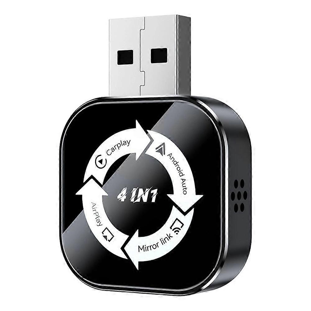 Adaptateur Carplay Sans Fil 4 En 1 Ai Box Airplay/mirror Link/carplay/android Auto, Dongle Usb, Carplay Filaire Vers Sans Fil
