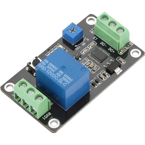 Verzögerungs-timer-relaismodul Dc 5 V/12 V/24 V – Selbsthemmend Und Rücklaufsicher – Einstellung 0,1 S Bis 120 S – Ideal Für Elektrische Steuerung