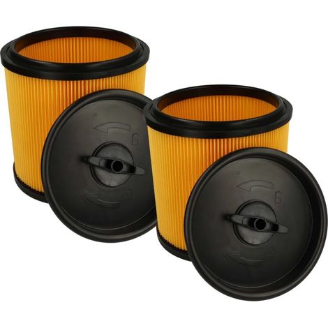 Vhbw - 2er-set Faltenfilter Für Staubsauger Parkside Pnts 1500 D5 - Trockensaugen - Schnellwechsel - Kompatibel Mit Deckelverriegelung