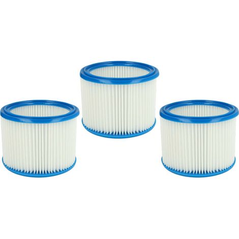 Vhbw – 3er-set Faltenfilter Für Staubsauger Makita Vc2012l Vc2511 Vc2512l Vc3011l Vc3012l – Nass-/trockensaugung – Schnelle Installation