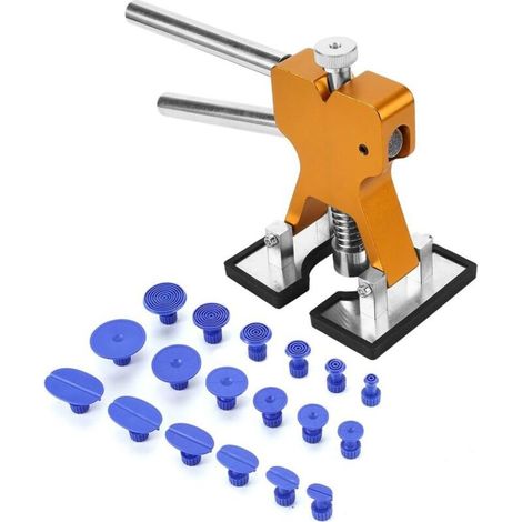Vtizikl Paintless Dent Repair Tool Kit – Auto-dellenheber, Kfz-karosserie-hagel-hohlraumentfernungs-reparaturwerkzeug-set Mit 1 Stück Auto-dellenzieher, 18 Stück Klebelaschen