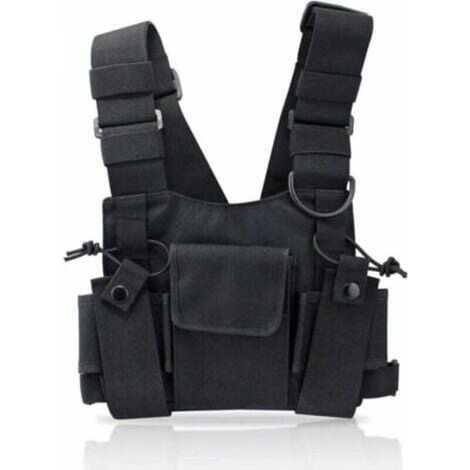 Walkie-talkie-radio-holster, Nylon-brusttasche, Verstellbare Geschirrtasche Für Polizei Und Werkstatt – 1 Stück