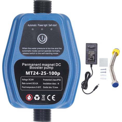 Wasserbooster 100 W 24 V 25 L Ip56, Automatische Duschpumpe Mit Intelligenter Erkennung, Eu-stecker 100–240 V